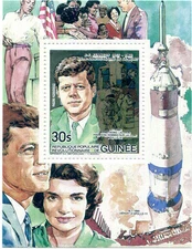 GENUINE Guinea JFK Presidency Commemorative Issue Souvenir Stamp Sheet (MNH)