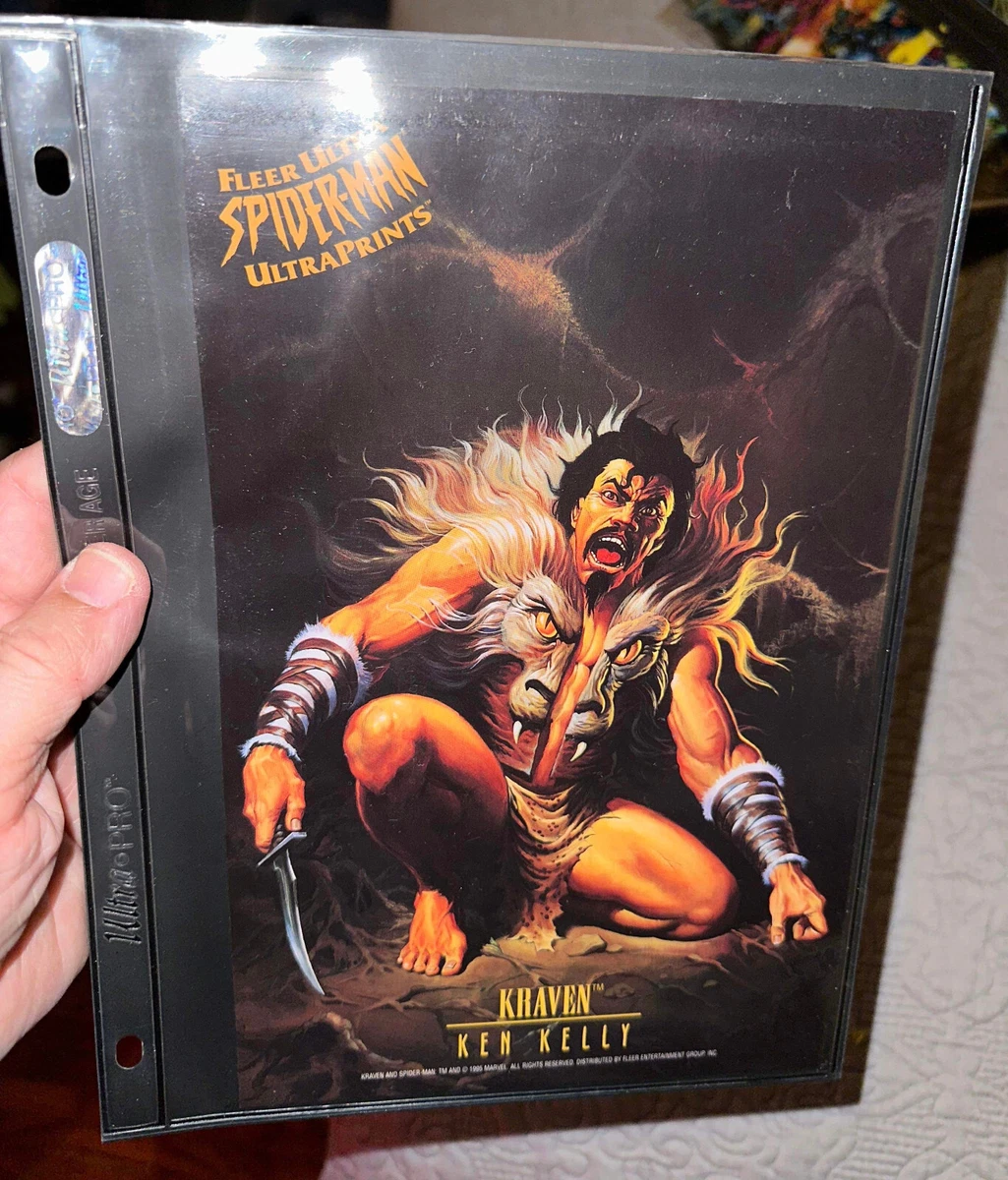 Fleer Ultra Spider Man UltraPrints Kraven Ken Kelly 1995 10”x6 1/2” | eBay