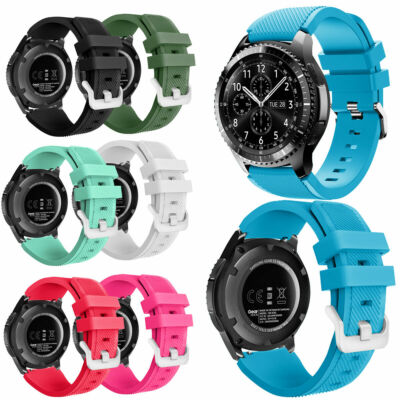 Replacement Silicone Band Strap Bracelet For 22MM Samsung Gear S3 Frontier Watch