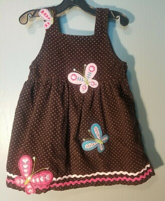 Samara - Brown Corduroy Butterfly Dress Size 3T     B15