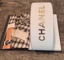 Chanel Holiday 2024 White  Metallic Gold Gift Wrap Ribbon Full Roll ,new