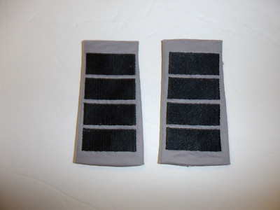 b3036 US Vietnam Air America Pilot Captain Shoulder Tabs Shirt 4 Bars Gray R13E