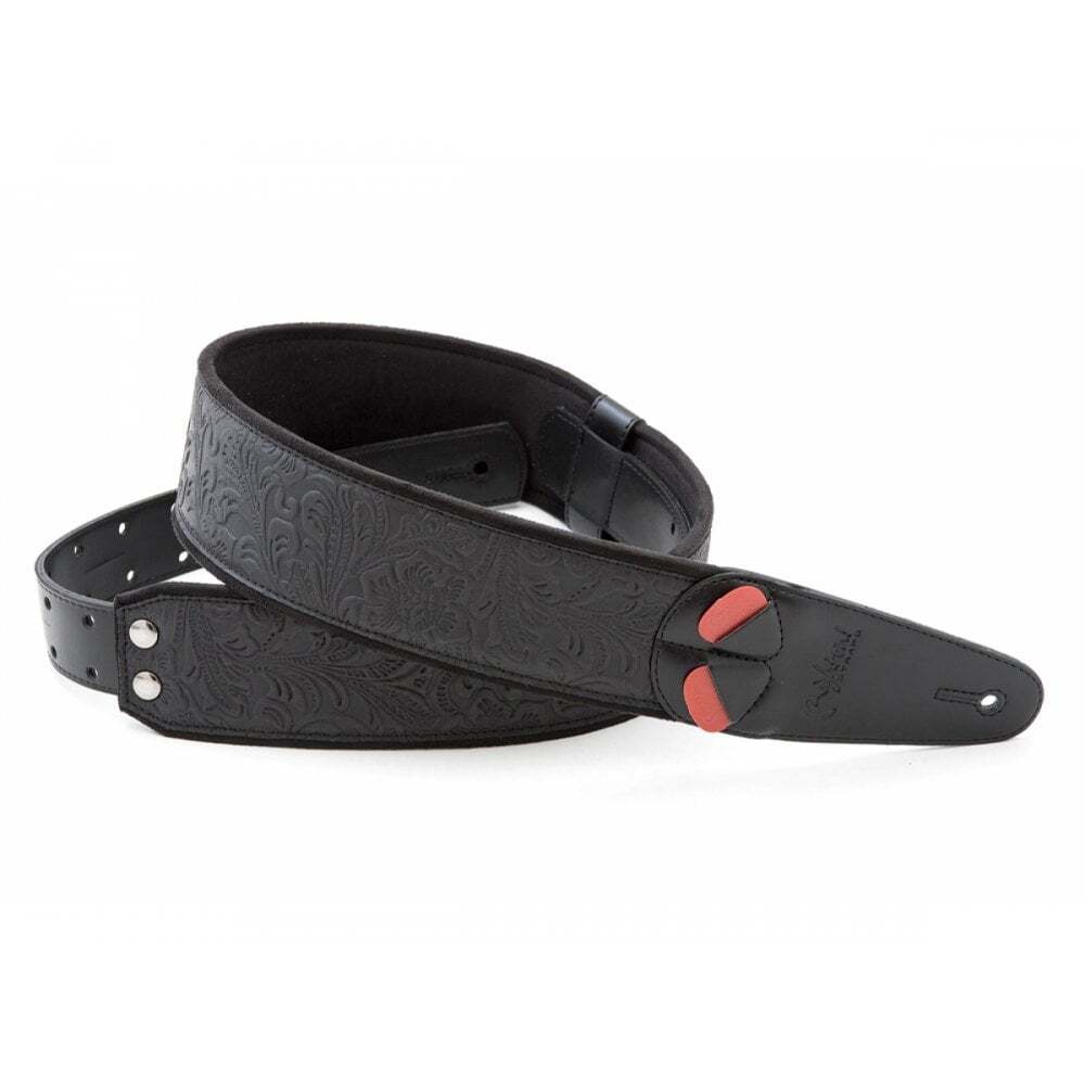 RightOn MOJO Series Vegan Guitar Strap, SANDOKAN Black