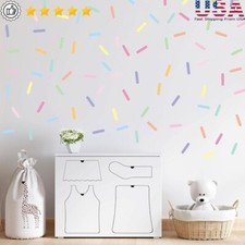 300 Confetti Wall Decals Removable Peel Stick Sprinkles Stickers Kids Room New