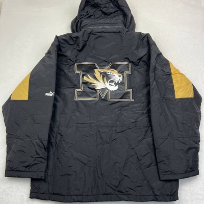 Vintage University of Missouri Tigers Puffer Jacket Large Puma Removable Hoodie