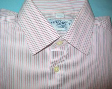 Charles Tyrwhitt multi-striped dress shirt 15.5 - 15.75 x 35 S10 
