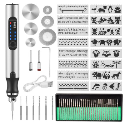 Elektrischer Gravierstift Gravurstift Graviergerät Mini Sets für Metal Glas DIY