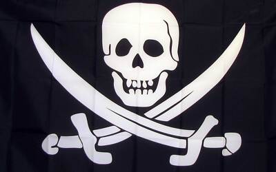 PIRATE JACKHAM 3'X 5' FLAG POLY-009