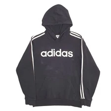 ADIDAS Hoodie Spellout Jumper Sweatshirt Mens M