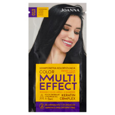 Joanna Multi Effect Colouring Hair  Shampoo Temporary Dye Keratin 13 Ebon Black