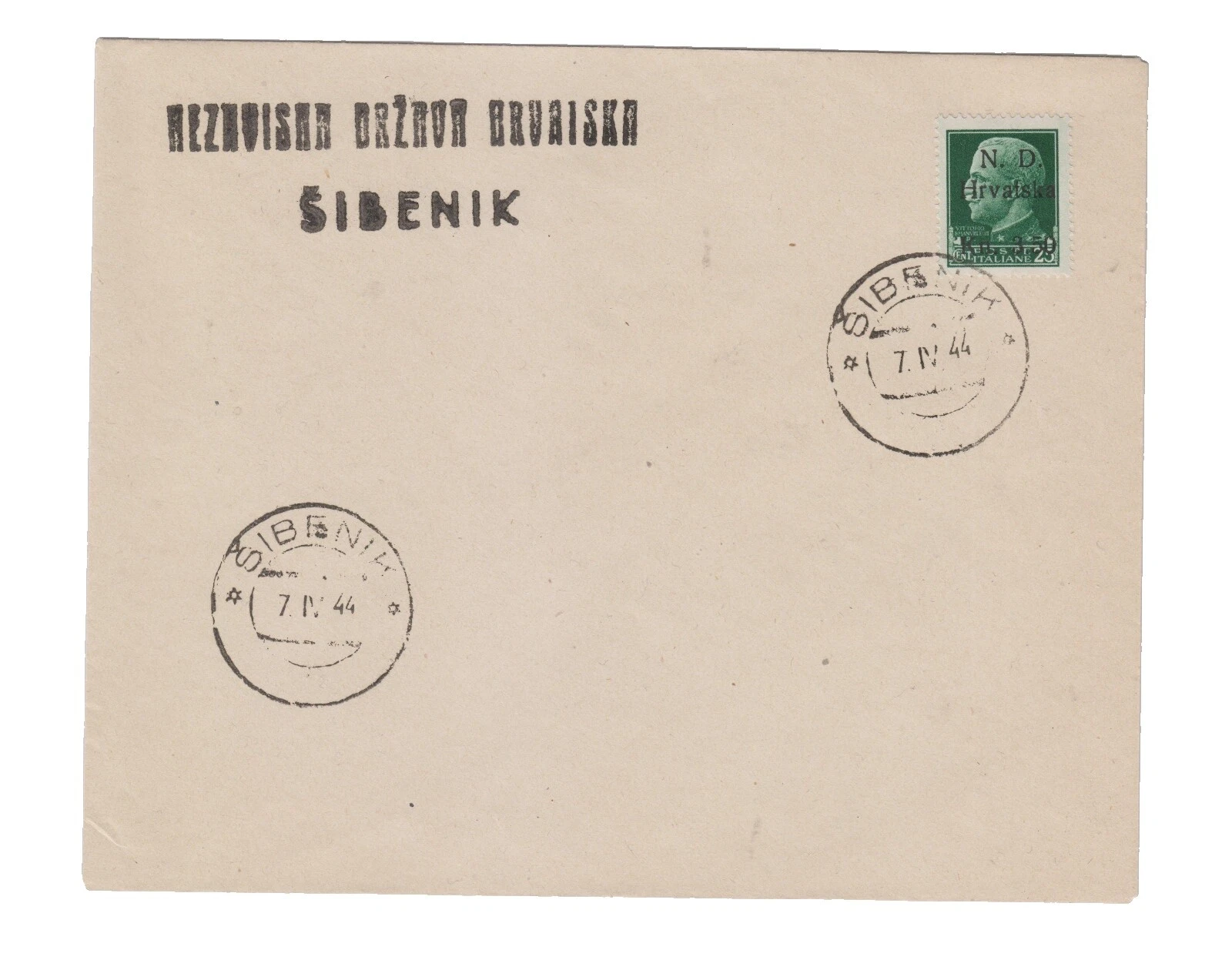 Cubierta de la Segunda Guerra Mundial Sellos croata