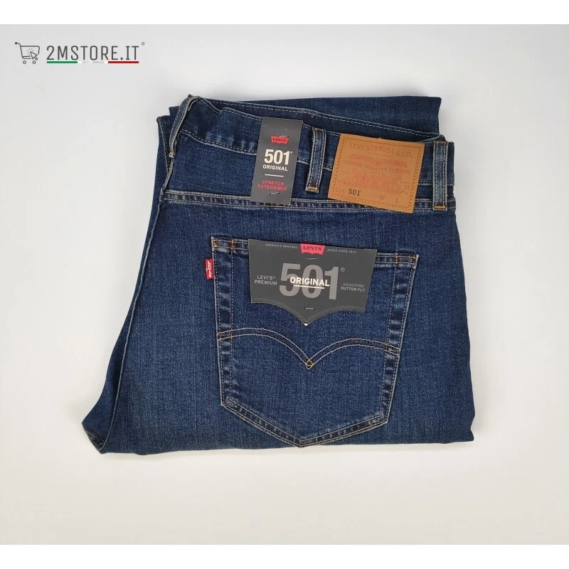 LEVI'S Jeans 501 Original Levis Indigo Bleu B & T Adapté Édition Limitée Tailles - Photo 1/4
