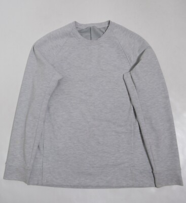 Lululemon Men's City Sweat Crew Heathered Ultra Light Grey Sea