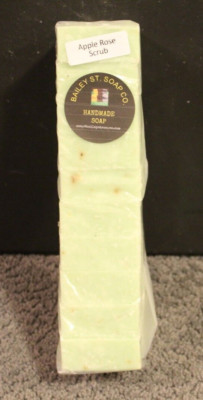 Apple Rose Scrub Cold Processed handmade soap loaf,10 precut bars- FREE Shipping