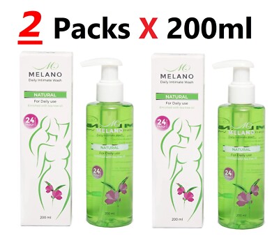 2 Pack Melano Daily Intimate Wash with tea tree oil for refreshing and cleansing