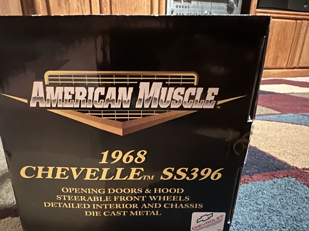 Chevrolet Chevelle SS 396 1968 – Ertl American Muscle 1/18, Noir Toit Blanc, Collection