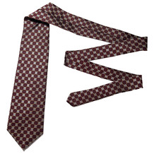 Brooks Brothers Makers Tie Men's Chain Ring Print Silk Necktie Handmade In USA