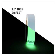 Photoluminescent Glow In The Dark Stage Home Decoration Tape: 1.5 in. x 30 feet.