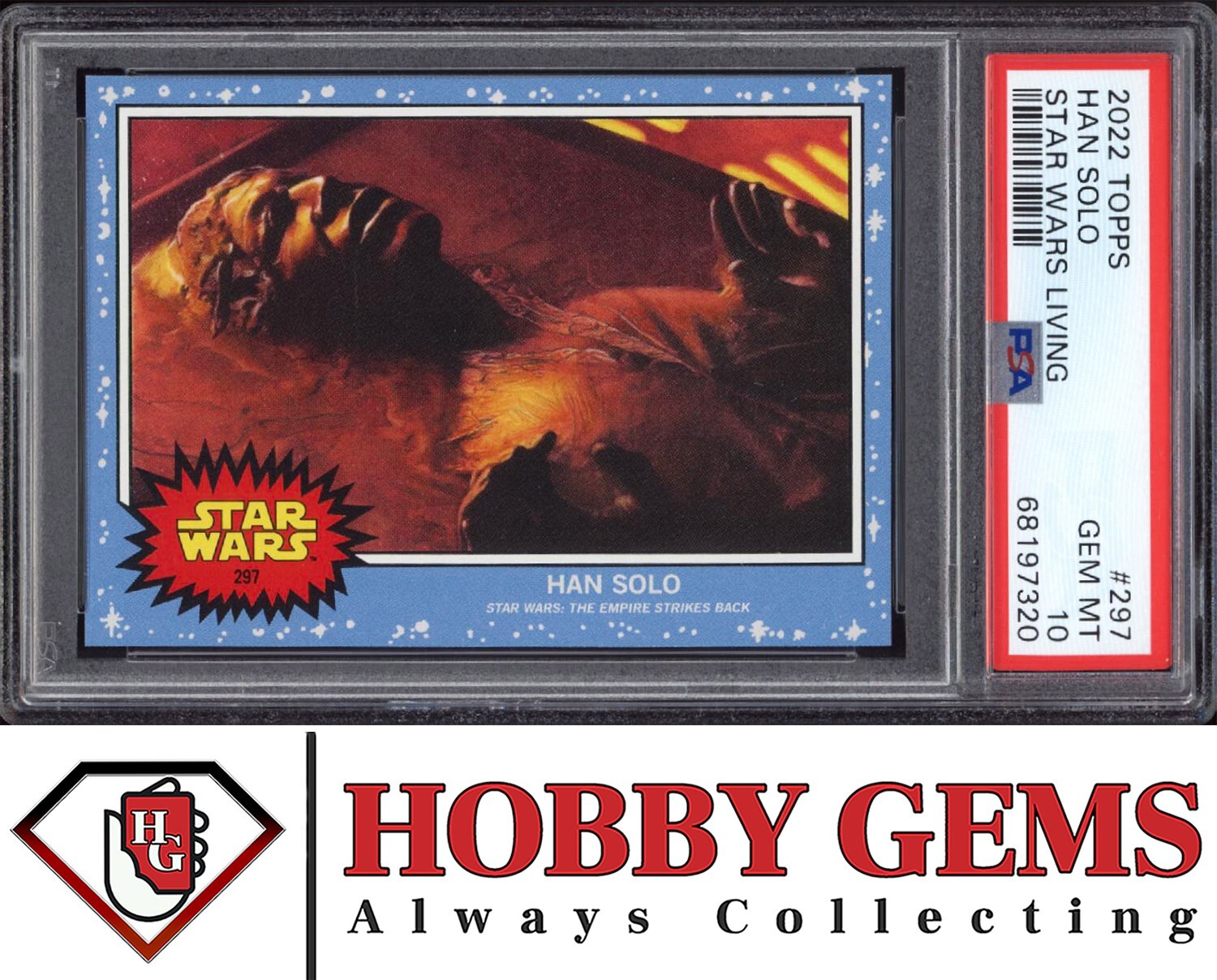 HAN SOLO CARBONITE PSA 10 2022 Topps Star Wars Living #297