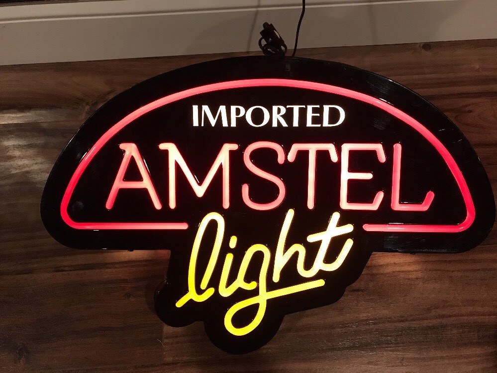 AMSTEL Light サインプレート 看板 Vintage ImportedAmstel Light Beer Lighted Sign - Vintage 1990's | eBay