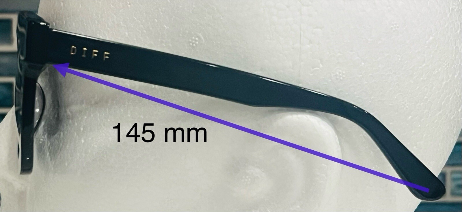 Designer Oversized DIFF CARSON Sunglasses Black F… - image 17