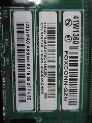 PIECES DETACHEES: Carte Mère Laptop Ibm Lenovo THINKPAD R400 60y3741 D Occasion En Tres Bon Etat
