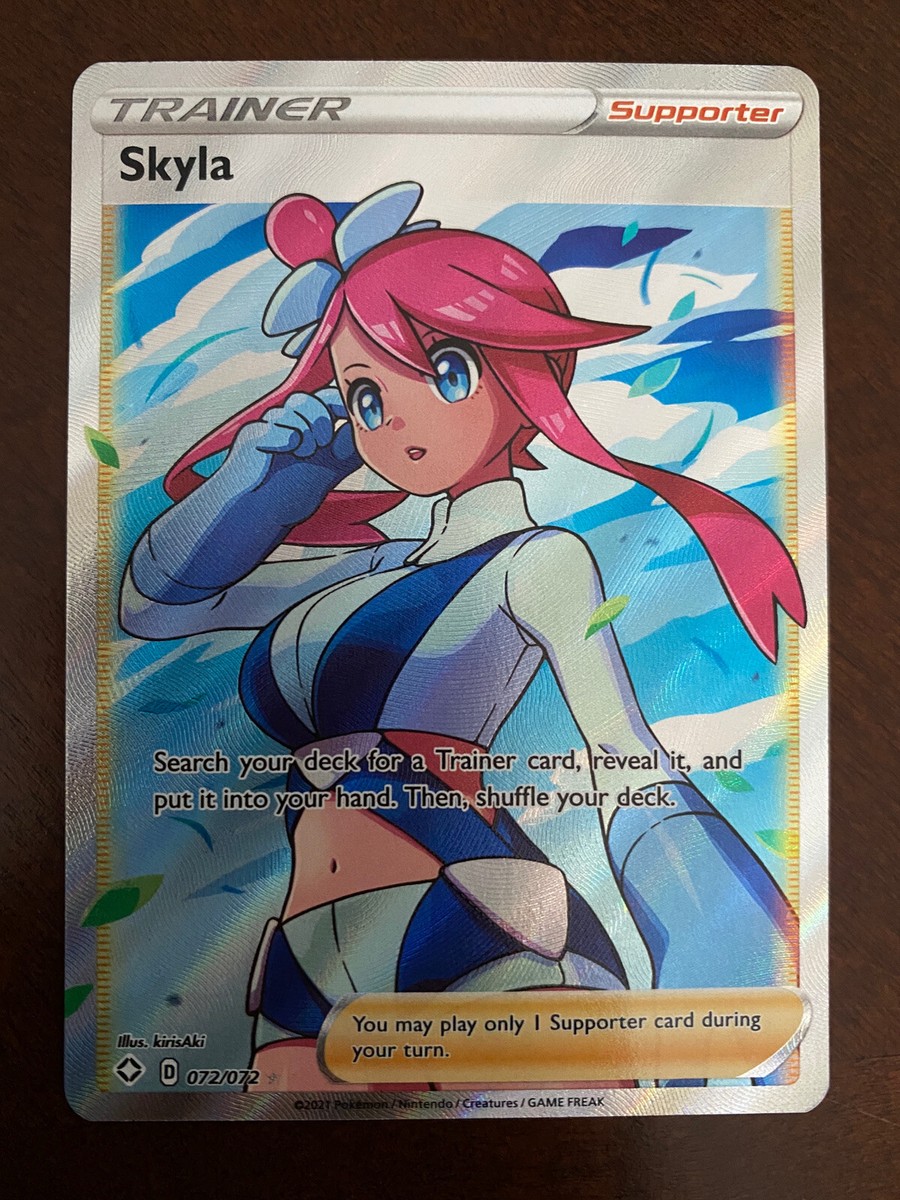 Pokemon Shining Fates Skyla Trainer Full Art Ultra Rare 072/072