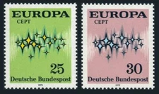 Germany 1089-1090, MNH. Michel 716-717. EUROPE CEPT-1972. Sparkles.
