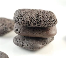 50X40MM DARK BROWN VOLCANIC BASALTIC LAVA GEMSTONE RECTANGLE LOOSE BEADS 12inch