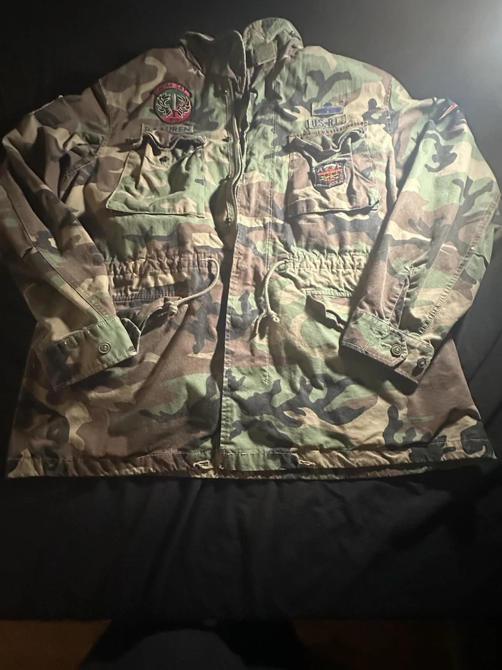 Polo Ralph Lauren M1943 Beaded Military Combat Jacket Size 2xlt Big N Tall - Image 4 of 4