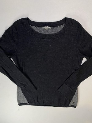 Smartwool Merino Wool Sweater Womens L Black Gray Crewneck