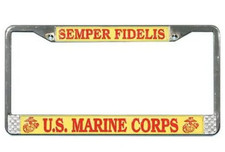 marine corps semper fidelis license plate frame made in usa