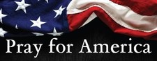 Pray For America Flag Decal  Bumper Sticker