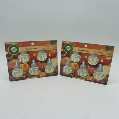 Air Wick Pumpkin Spice Plugin Scented Oil Refill Limited Edition 2 Pks 10 Total