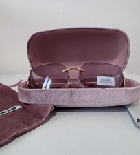 Miu Miu MU A51S Pale Gold PINK Women Wrap Sunglasses NEW