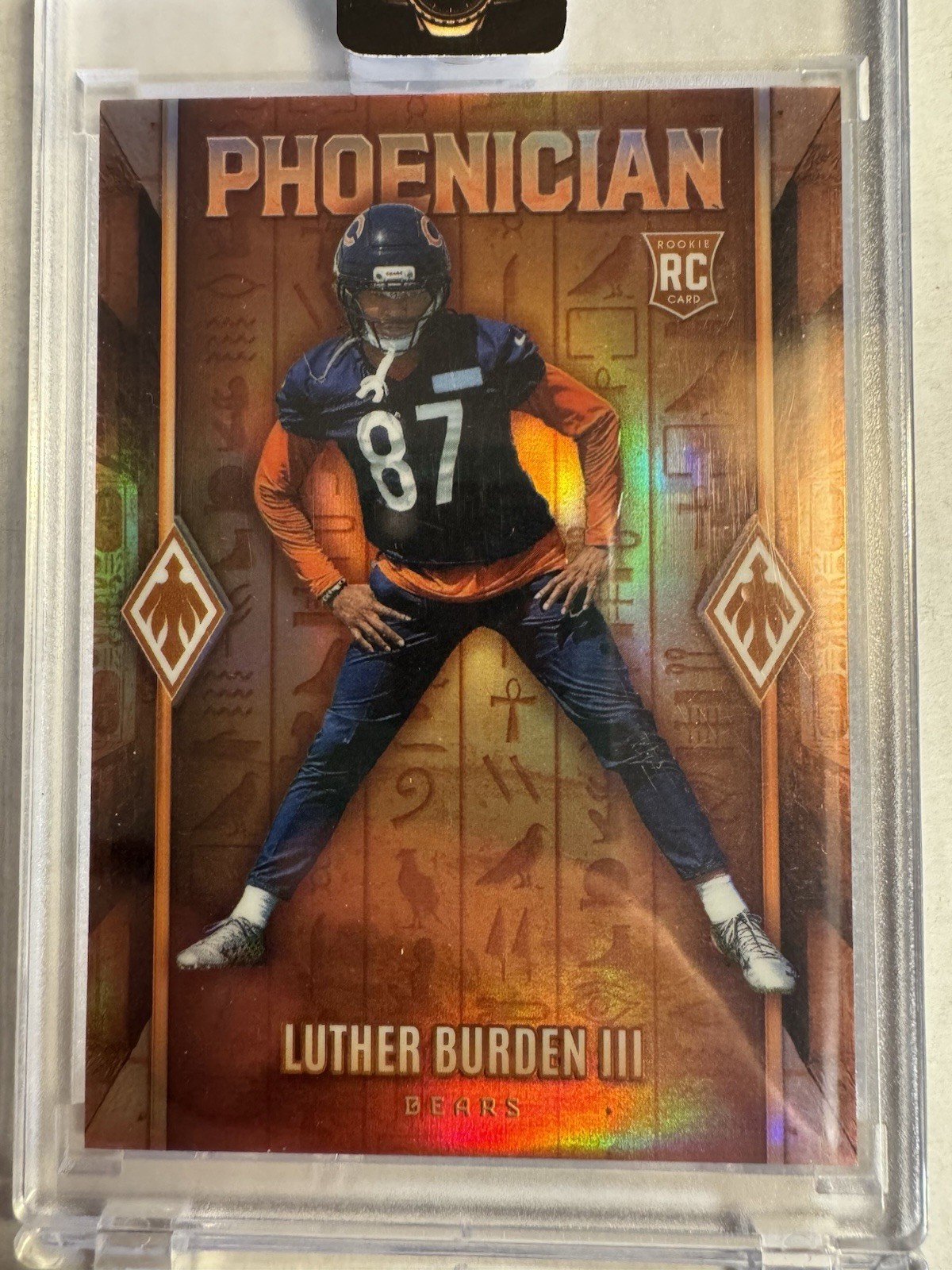 Luther Burden III 2025 Panini Phoenix Phoenician #24 Rookie Case Hit SP Bears
