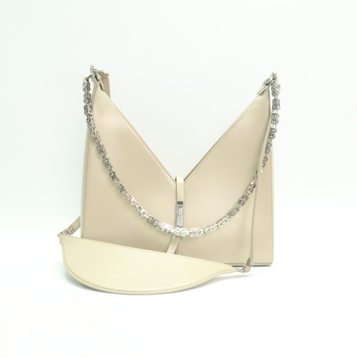 Givenchy Cut Out Grey Leather Shoulder Bag T10408276