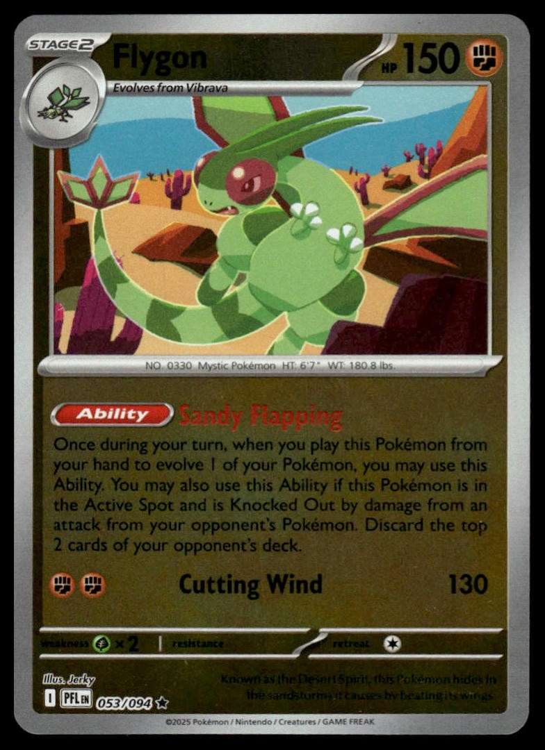 Flygon ME02: Phantasmal Flames #053/094 Reverse Holo NM