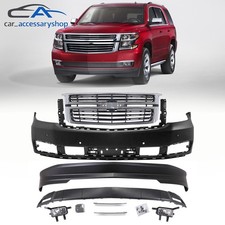 Front Bumper Cover + Molding & Valance For 2015-2020 Chevrolet Tahoe / Suburban