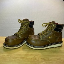 Keen Mens Utility Cincinatti Carbon Fiber Toe Waterproof Work Boots Brown Size10