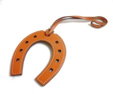 Authentic HERMES Charm Hoof Horseshoe Leather 996