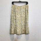 Vintage Talbots Pure Silk Midi Skirt Champagne Lined Classic Retro Sz 12