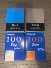 Polaroid 100 Lot Blue Sepia Instant Pack Film Type 100 New Paul Giambarba