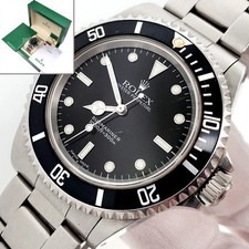 2009 Rolex Submariner “2-Liner” No-Date Black Dial Steel 40mm 14060M Box Papers