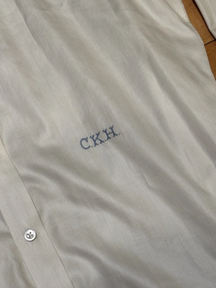 Turnbull & Asser London White Eggshell Long Sleeve Dress Shirt Size L US16, IT41 - Image 4 of 4