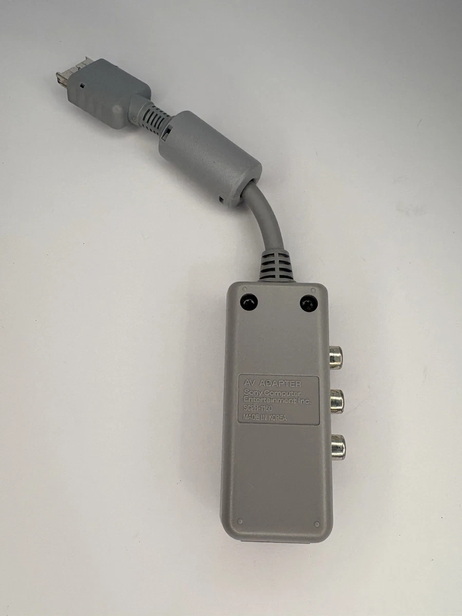 Adaptador Sony PlayStation PS1 AV SCPH-1160 OEM Genuino Multi Salida RCA GunCon