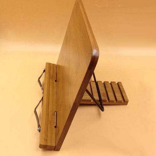 Bamboo Reading Shelf Book Rest Freestanding Multifunctional Holder - Picture 10 of 11