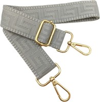 Verstellbarer Schultergurt Hellgrau 80-130 Cm Breit Mit Karabiner Gold
