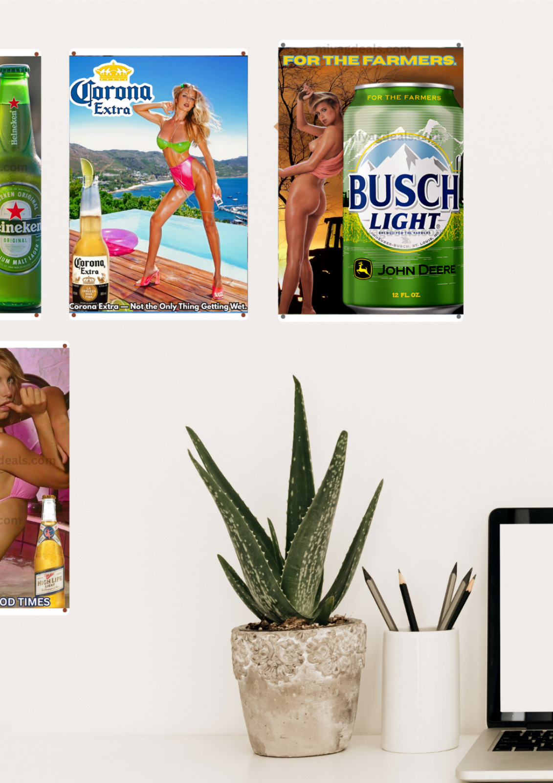 Hamm's Beer Fishing  Funny Metal Sign Poster– Wall Decor hamms beer  Read Des