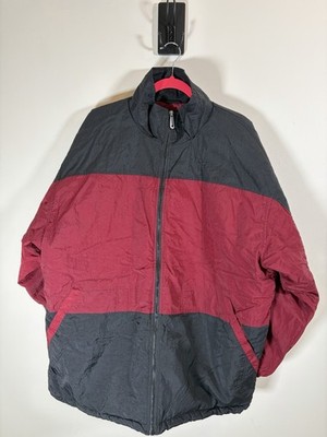 Vintage Nike 90s Color Block Jacket Size XL Full Zip Nylon Red Black